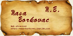 Maša Borkovac vizit kartica